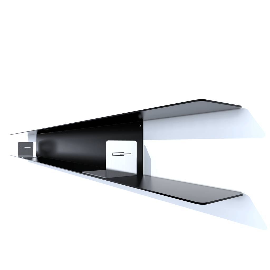 etagere murale metal CD de 190 cm noir