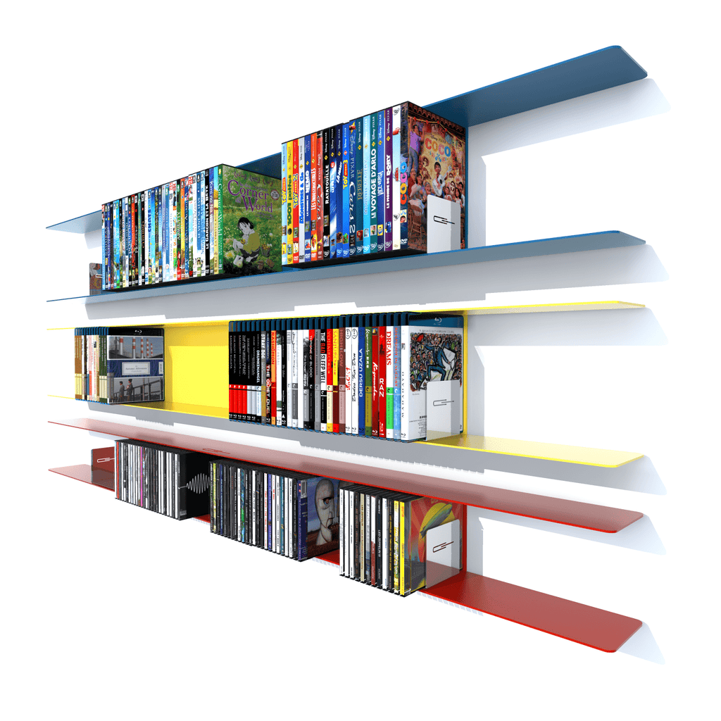 bibliotheque etagere murale cd dvd blu-ray