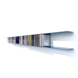 Étagère CD - Longueur 2,10 m - Bleue : RAL 5017