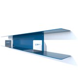 tablettes murales metal CD de 100 cm bleu