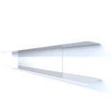 etagere murale metal CD de 110 cm blanche
