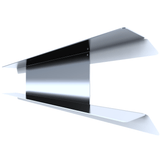 etagere murale metal DVD de 100 cm inox