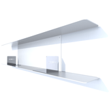 tablette murale metal DVD de 120 cm blanc