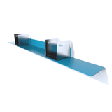 tablettes murales metal petits livres de 140 cm