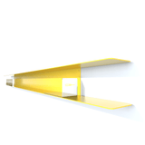 etagere murale metal CD de 220 cm jaune