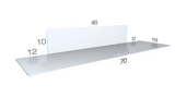 etagere grands livres 70 cm en inox