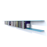 Étagère CD - Longueur 2,10 m - Bleu clair : RAL 5012