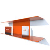 tablettes murales metal CD de 90 cm