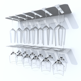 Étagère murale pour verres de 50 cm - Blanche : RAL9010