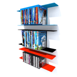 etagere murale metal contemporaines CD DVD Blu-ray
