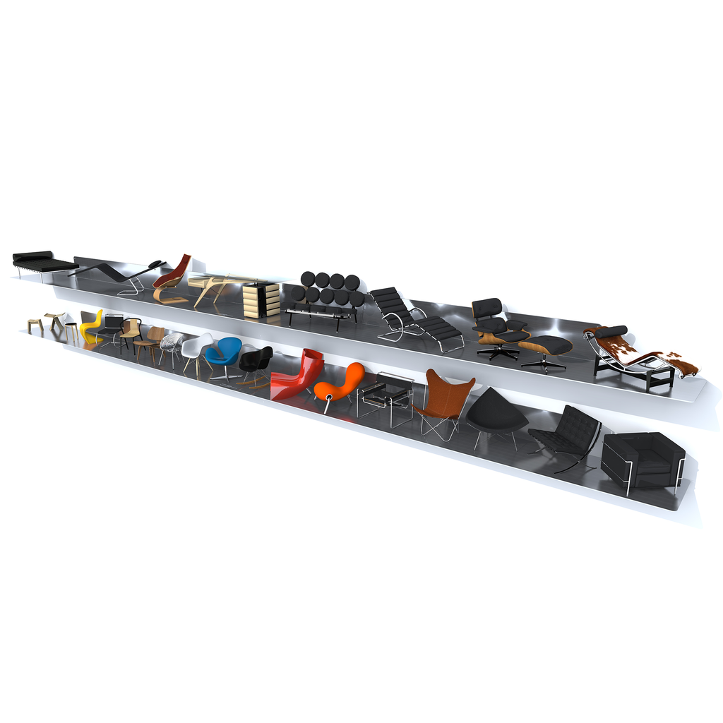 chaise design sur etagere transprofil