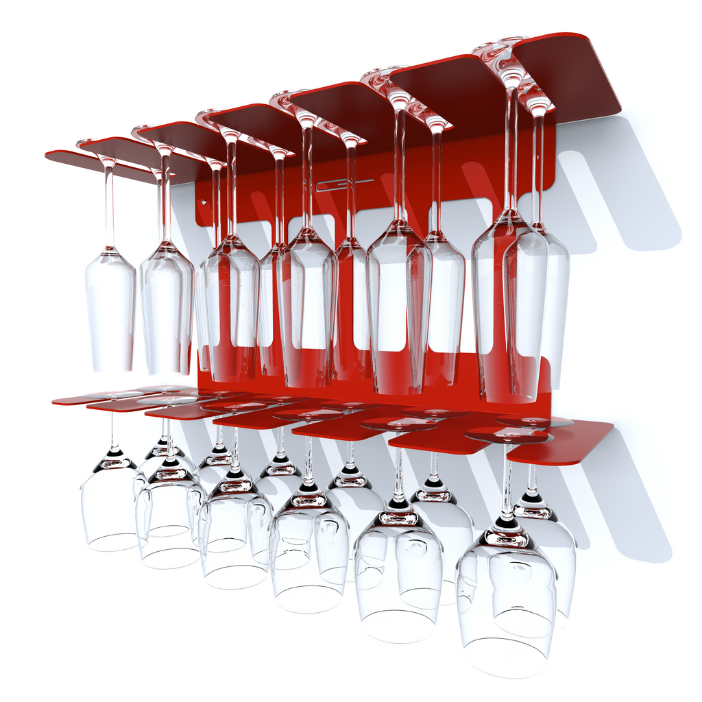Étagère Murale à Vin En Métal & Bois – 61 Cm Ou 92 Cm – Porte-bouteilles & Verres – Charge Max 50 Kg – Style Industriel